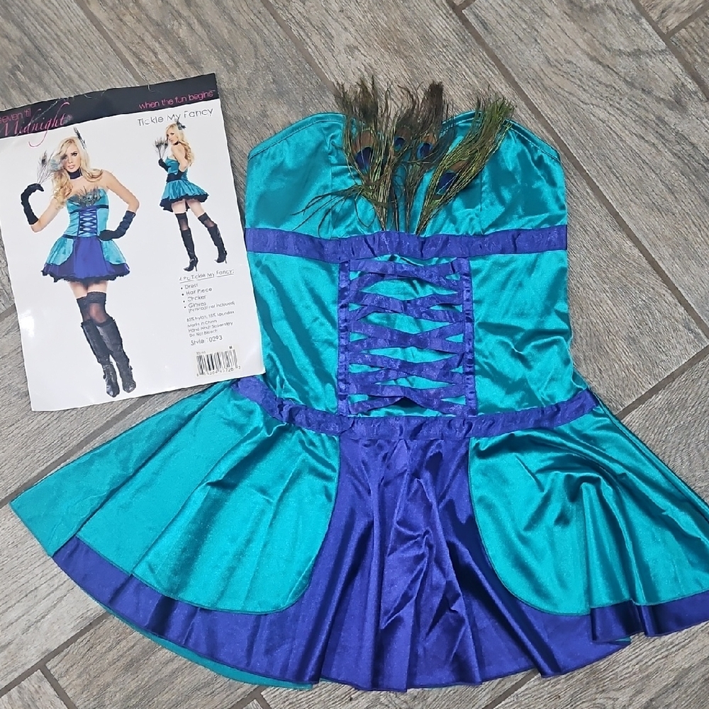 Elegant Moments Teal and Blue Corset Dress
